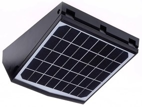 Exteriérové solárne nástenné LED svietidlo Solar, 1x LED 15w, čierna, pohybový senzor, ovládač