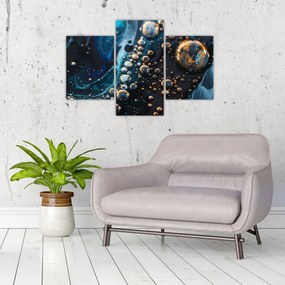Obraz - Atramentové kvapky (90x60 cm)