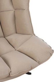 Béžové zamatové relaxačné kreslo Chair Relax Bubby Beige - 78*73*92cm