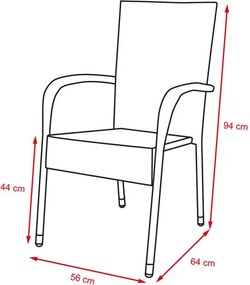 Set záhradného nábytku VIKING XL +6x PARIS
