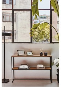 Konzolový stolík v dekore duba 120x30 cm Yona - Kave Home