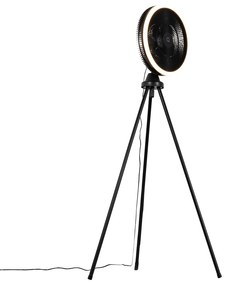 Stojaca lampa s trojnožkou čierna vrátane LED 3-stupňového stmievača - Meric