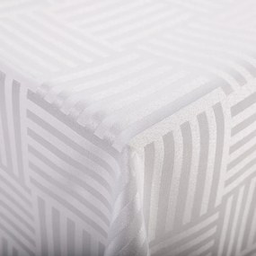 Biante Dekoračný behúň na stôl Monako PM-124 Pruhovaná šachovnica biela 35x180 cm