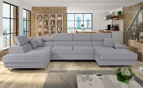 Rohová sedacia súprava U Alphard (svetlosivá)