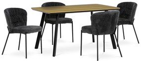 Súprava jedálenských stoličiek Bouclé CT-W1077GREY2, 4 ks