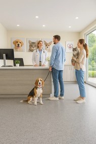 Lentex, PVC podlaha - lino Flexar PUR 542-01 sv. šedá, na mieru, šíře 2m,4m, šedá, bez podkladu, kancelária