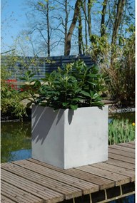 Kvetináč BLOCK, sklolaminát, 50x50x50 cm, betón design