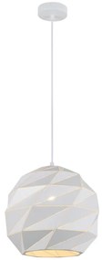 Italux ITALUX PND-2424-1L-WH - Luster na lanku PALERMO 1xE27/40W/230V pr. 32 cm biela IT0592