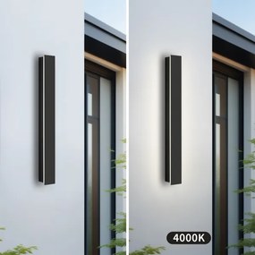 Brilagi - LED vonkajšie nástenné svietidlo LINEAR LED/12W/230V 4000K IP65 čierne