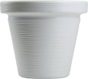 PLASTOVÝ KVETINÁČ SRTIA RIFLO 39X34 CM BIELA