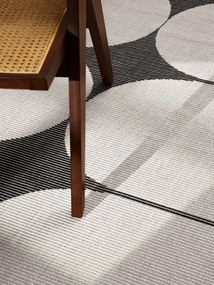 NORTHRUGS, Kusový koberec Duet Bowen 106244 Black/White - na von aj na doma, 200x290, čiernobiela, chodba / predsieň