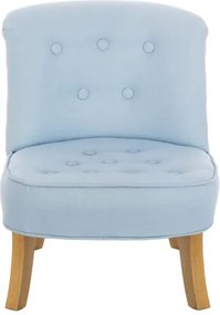 Dětské lněné křeslo modré 17 cm Drevo