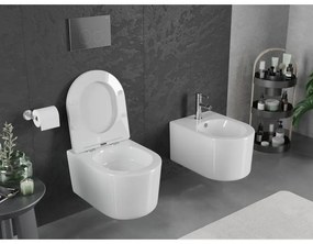 Mexen Sofia, závesná WC misa 490x360x355 mm, Rimless Tornádo, biela lesklá, 3354XX00T