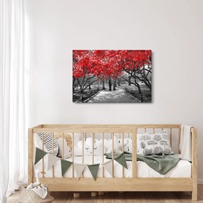 Obraz - Červené stromy, Central Park, New York (90x60 cm)