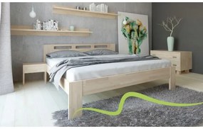 TEXPOL Manželská masívna posteľ NELA Veľkosť: 200 x 180 cm, Materiál: Buk, Morenie: prírodné