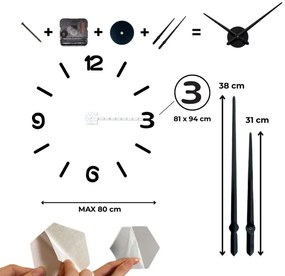 Veľké nástenné hodiny do obývačky DIY I SENTOP 12SZ026