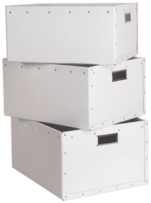 Biele kartónové úložné boxy v súprave 3 ks Ture – Bigso Box of Sweden