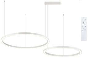 Brilagi - LED Stmievateľný luster na lanku PORTOFINO LED/98W/230V biely + diaľkové ovládanie