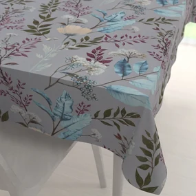 Biante Bavlnený obdĺžnikový obrus Sandra SA-621 Jesenné vetvičky na modrosivom 50x100 cm