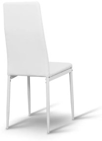 Jedálenská stolička Coleta Nova - biela / biela