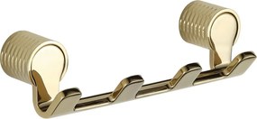 Mexen Base, držiak na uteráky, 4-háčik, zlatá lesklá, 70882354-50