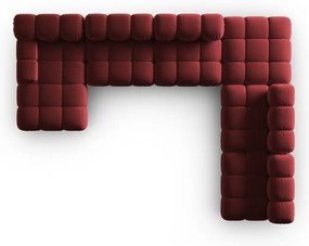 Červená zamatová pohovka 379 cm Bellis – Micadoni Home