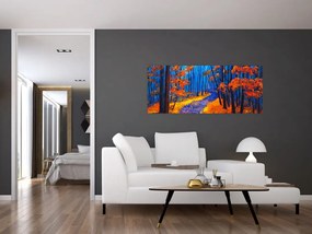 Obraz jesenného lesa (120x50 cm)