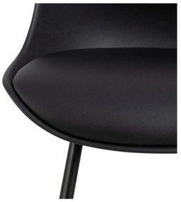 Čierna barová stolička (výška sedadla 76 cm) Tina – Actona
