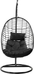 Závesné kreslo SOLEI čierne 848211