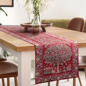 EUROFIRANY GOBELÍNOVÝ BEHÚŇ NA STÔL FESTIVE VERDE1 45X140 CM VZOROVANÝ