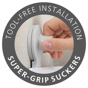 Biele rohové samodržiace plastové kúpeľňové poličky v súprave 2 ks EasyStore - Joseph Joseph