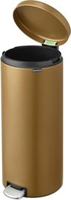 Nášľapný oceľový odpadkový kôš v mosadznej farbe 30 l NewIcon – Brabantia