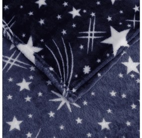 Mikroplyšová deka STARLIGHT, tmavomodrá Rozmer: 200 x 220 cm