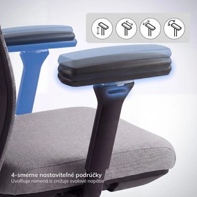 Ergonomická kancelárska stolička sivá VECTOR