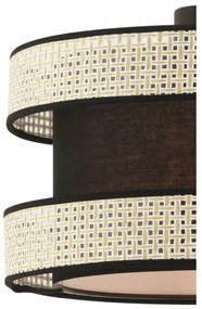 Závesný luster na lanku HALO 1xE27/60W/230V čierna/krémová