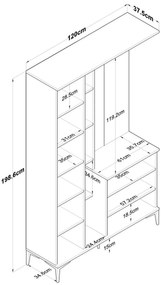 Predsieňová zostava Ewe White and Walnut