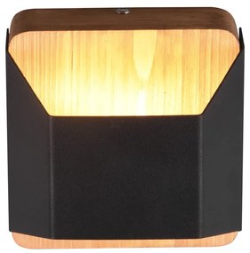 Matne čierne LED stmievateľné nástenné svietidlo Arino – Trio