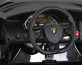 Ramiz Lamborghini SVJ DRIFT elektrické auto pre 2 deti čierne + funkcia driftu + diaľkové ovládanie + MP3 LED + pomalý štart