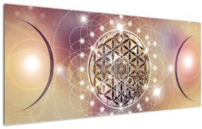 Obraz - Mandala s elementmi (120x50 cm)