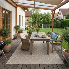 Ayyildiz, Kusový koberec Patara 4951 Beige – na von aj na doma, 240x340, béžová, chodba / predsieň