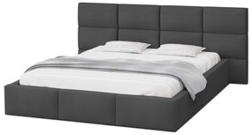 GM Čalúnená manželská posteľ s úložným priestorom Dony - grafit Rozmer: 180x200