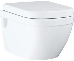 GROHE Euro Ceramic závesné WC Rimless s hlbokým splachovaním, 375 x 540 mm, alpská biela + SoftClose sedátko s poklopom, 39703000