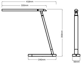 LED Stmievateľná dotyková stolná lampa MADERA LED/7W/230V biela