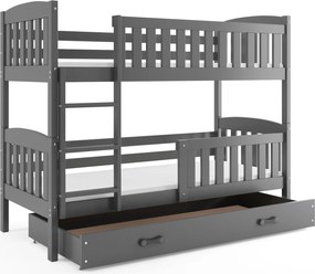 Poschodová posteľ KUBO 200x90 | grafitová