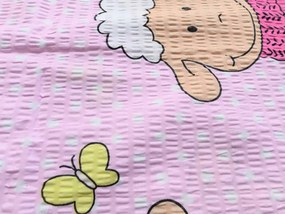 Krepové obliečky do postieľky OVEČKY ružové Rozmer obliečky: 45 x 65 cm | 90 x 135 cm