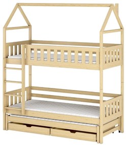 Posteľ Domček Iga 80x160 borovica