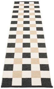 Čierno-krémový vnútorný a vonkajší behúň 70x300 cm Pix Black Vanilla – Pappelina