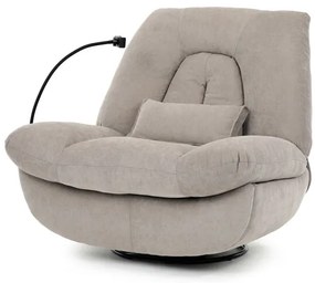 Autronic BONTEC Polohovacie kreslo, elektrické zabudované ovládanie, šedá, látka, TV-7089 GREY2 Farba: Béžová