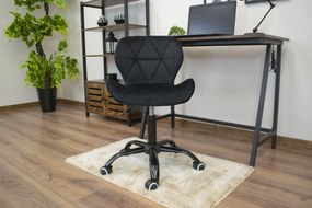 Dekorstudio Zamatová otočná stolička NOTO čierna