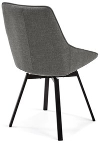 Tmavosivá jedálenská stolička Jenna – Kave Home